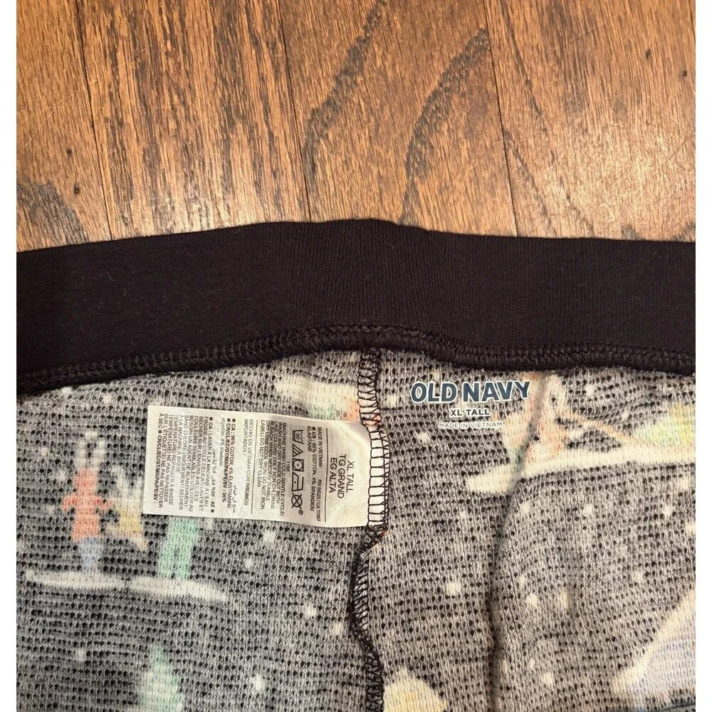 NWOT Old Navy High-Waisted Printed Waffle Pajama Leggings for Women Size XL Tall - Picture 3 of 3
